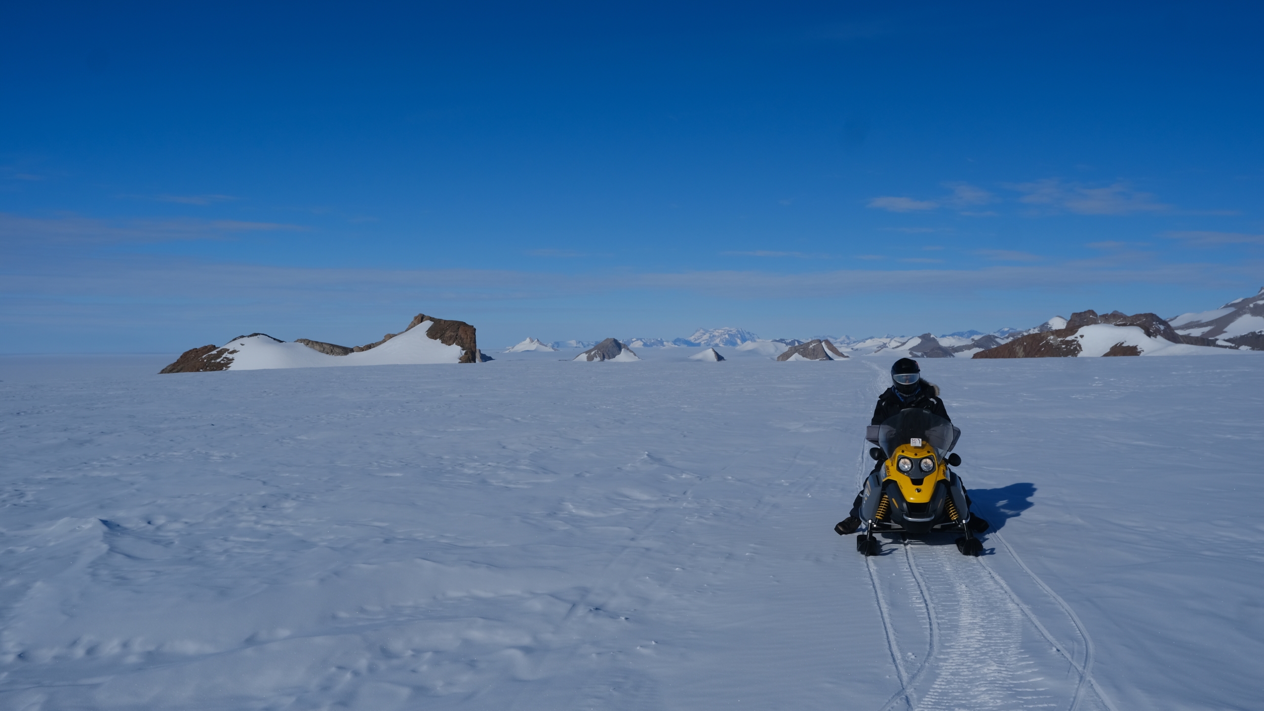 Snowmobile in Antarctica